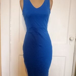 Elegant Royal Blue Midi Dress